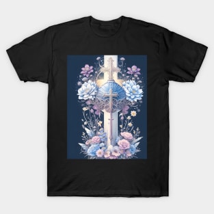 Multiple Cross Artwork Design T-Shirt